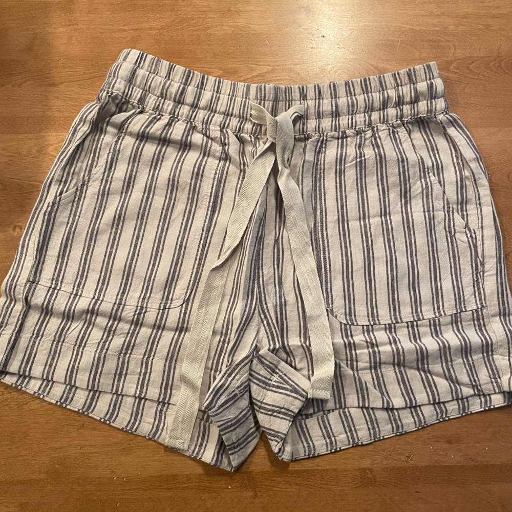Bécool Linen Striped Lounge Shorts